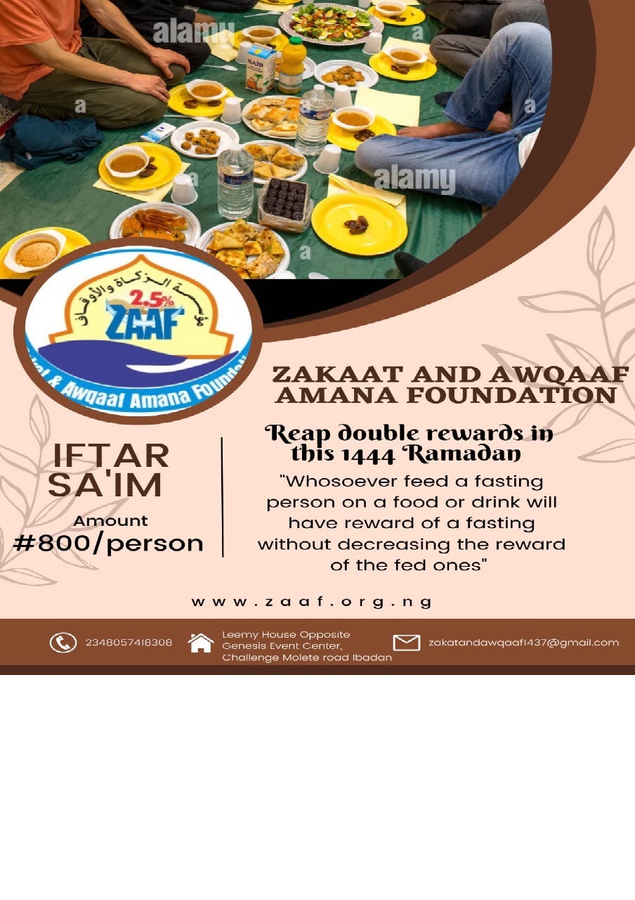 ZAAF Iftar Sa'im 1444 Ramadan